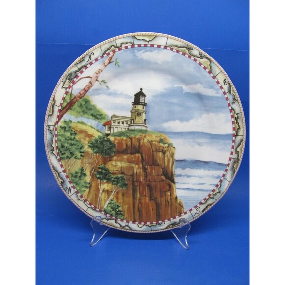 American Atelier Signals "Split Rock" 10 3/4" Dinner Plate EC - Picture 7 of 11